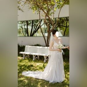 Mori Lee White Lace Wedding Dress